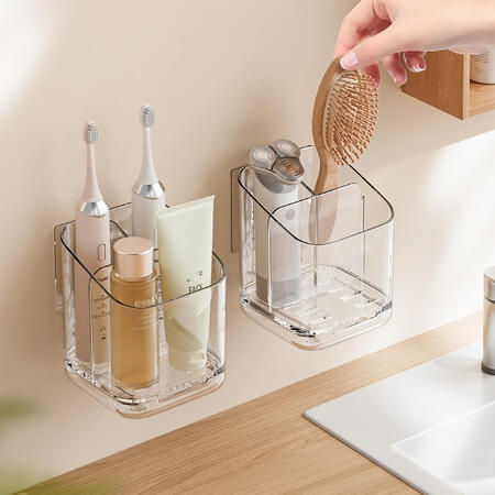 Electric Toothbrush Holder,Toothbrush and Toothpaste Holder for Bathroom,3 Slots Toothbrush Organizer with Adjustable Dividers for Bathroom/Kitchen/Office/Kids
