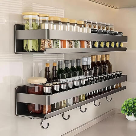 Carbon Steel Wall Mount Spice Rack