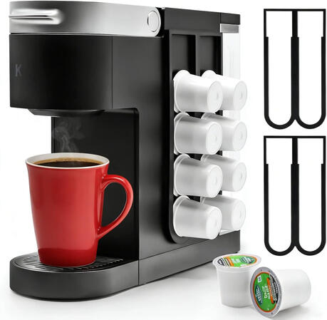 K Cup Holder for Keurig Coffee Pod, 2PCS Wall Mount Coffee Pod Holders, Space Saving K-cup Organizer for Small Counts & Cabinets (2 Packs for 16 K Cups)