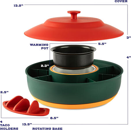 ders, & Detachable Lazy Susan Tray - Taco Night Fiesta – Unique Couple & Housewarming Gift Set Ideas